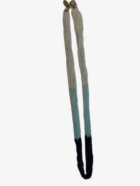 Charming Charlie Multi-Chain Necklace Gray/Teal/Navy
